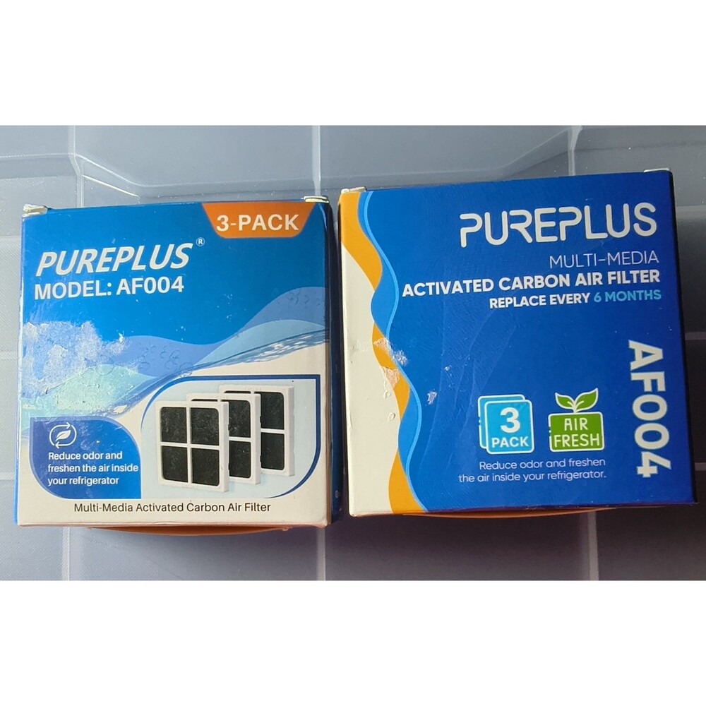 Two 3-Packs PUREPLUS AF004 Activated Carbon Air Filters